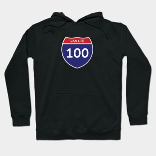 Van Life Interstate Sign Hoodie